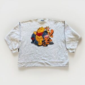 Winnie the Pooh Sweatshirt Womens XL Vintage‎ 90s Disney Pullover y2k Crewneck
